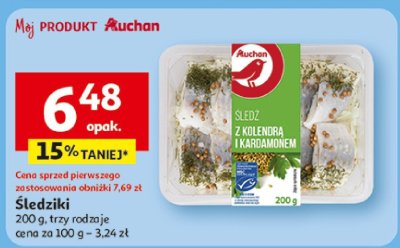 Śledzie z kolendrą  i kardamonem Auchan promocja w Auchan