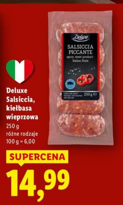 Salsiccia kiełbasa wieprzowa, różne rodzaje promocja w Lidl