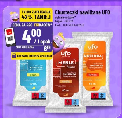 Chusteczki nawilżane UFO promocja w POLOmarket