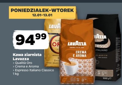Kawa ziarnista Crema e Aroma 1 kg promocja w Netto