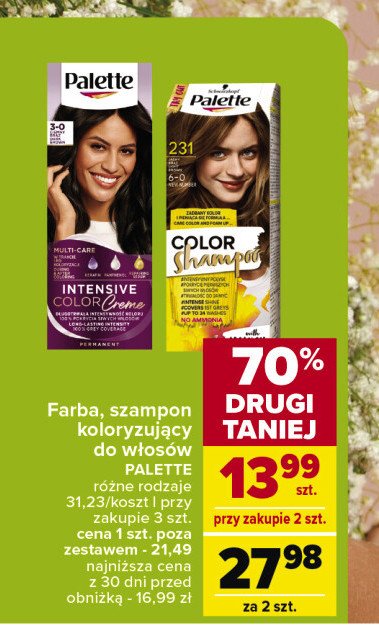 Szampon do koloryzacji włosów 231 Palette color shampoo promocja