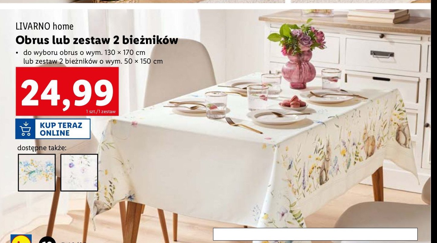 Obrus 130 x 160 cm promocja w Lidl