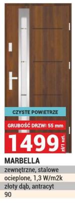 Drzwi MARBELLA zewnętrzne, stalowe promocja w Merkury Market