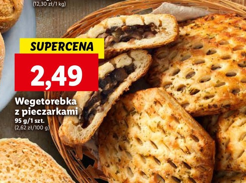 Roślinna torebka z pieczarkami PIEKARNIA W SERCU LIDLA promocja