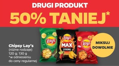 Chipsy Lay's różne rodzaje DRUGIE -50% promocja w Netto