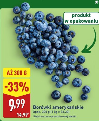Borówki amerykańskie promocja w Aldi