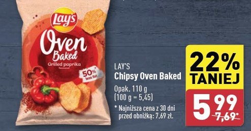 Chipsy grillowana papryka Lay's oven baked (prosto z pieca) Frito lay lay's promocja w Aldi