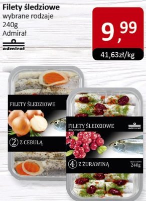 Filety śledziowe wybrane rodzaje Admiral 240g promocja w Market Point