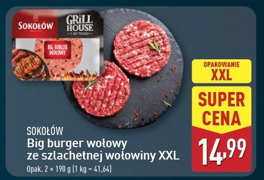Big burger wołowy Sokołów grill house promocja w Aldi