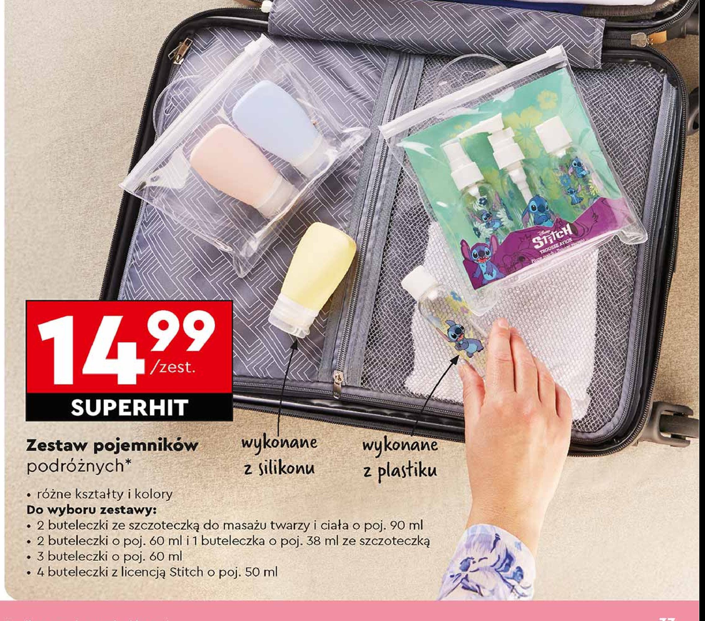 Zestaw pojemników podróżnych stich 50 ml Franck provost Franck provost accesories promocja w Biedronka