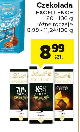 Czekolada Lindt Excellence 70% cacao promocje