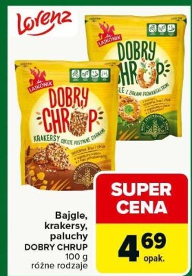 Bajgle, krakersy, paluszki DOBRY CHRUP różne rodzaje promocja w Carrefour Market