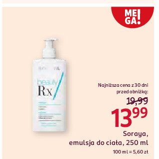 Emulsja do ciała ultra nawilżająca Soraya beauty rx promocja w Rossmann