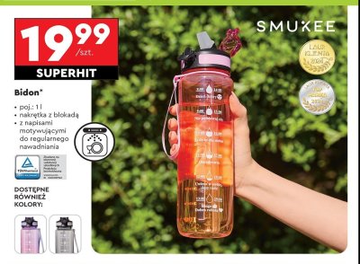Bidon na wodę 1 l Smukee promocja