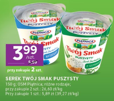 Serek Twój Smak puszysty promocja w Stokrotka