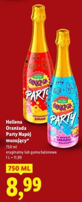 Napój musujący Hellena Oranżada Party guma balonowa promocja w Lidl
