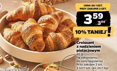 Croissant z nadzieniem pistacjowym promocja w Netto