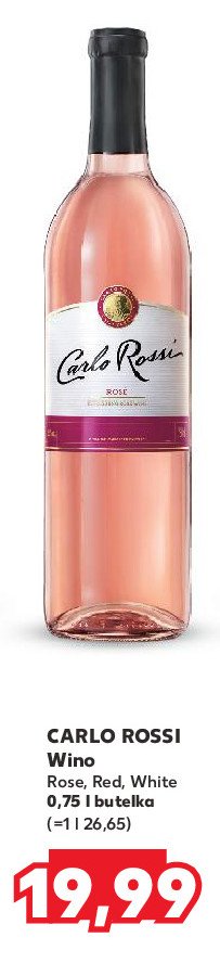 Wino Carlo rossi rose promocja w Kaufland