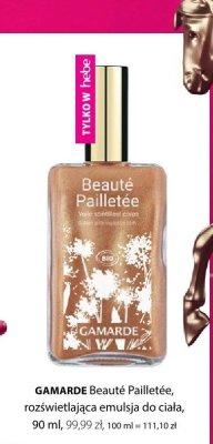 Emulsja rozświetlająca do ciała GAMARDE Beauté Pailletée promocja w Hebe