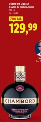 Likier Chambord Liqueur Royale de France 700 ml promocja w Lidl