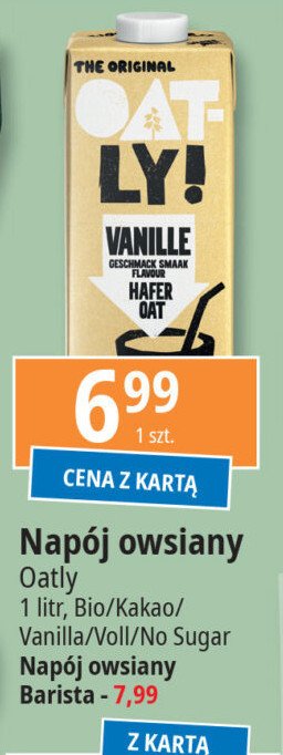 Napój owsiany waniliowy OATLY promocja