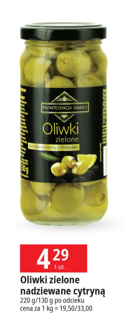 Oliwki zielone nadziewane cytryną Kwintesencja smaku promocja