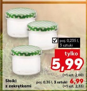 Komplet słoików 350 ml z nakrętkami promocja