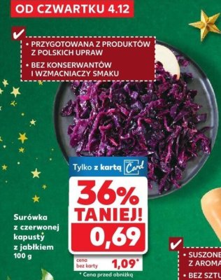 Surówka z czerwonej kapusty z jabłkiem 100 g promocja w Kaufland