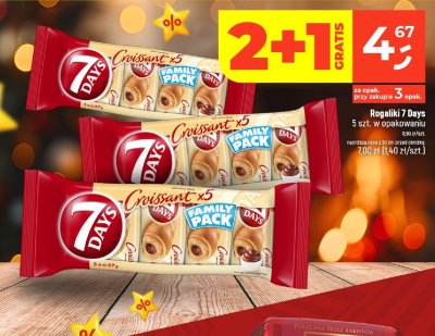 Rogaliki 7 Days Croissant 5 szt. w opakowaniu promocja w Dealz