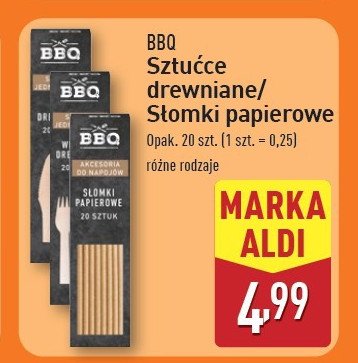 Słomki papierowe Bbq promocja w Aldi