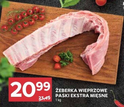 Żeberka wieprzowe paski extra mięsne promocja w Stokrotka