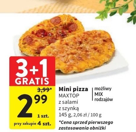 Mini pizza z szynką Maxtop promocja