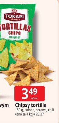 Chipsy tortilla Tokapi Original promocja w Leclerc
