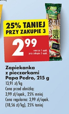 Zapiekanka z serem mozzarella i pieczarkami Papa pedro promocja