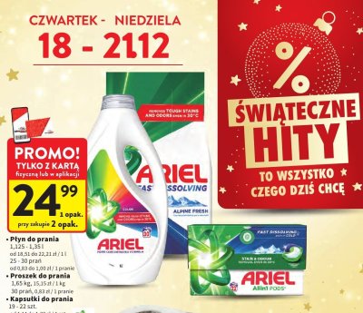 Płyn do prania ARIEL wybrane rodzaje promocja w Intermarche