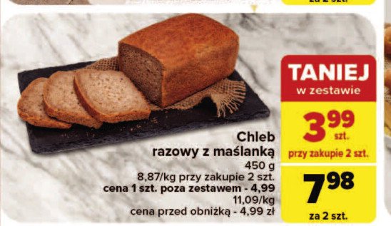 Chleb razowy z maślanką promocja