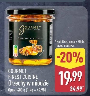Orzechy w miodzie Gourmet Finest Cuisine promocja w Aldi