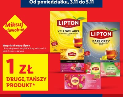 Herbata Lipton Truskawka i Rabarbar promocja w Lidl