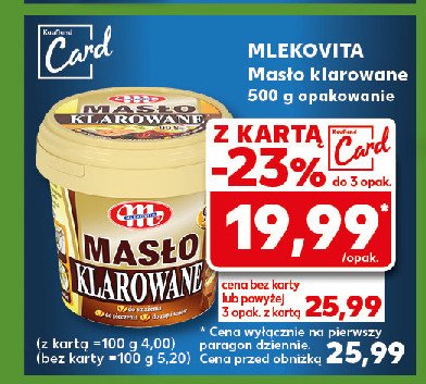 Masło klarowane Mlekovita masło klarowane promocja