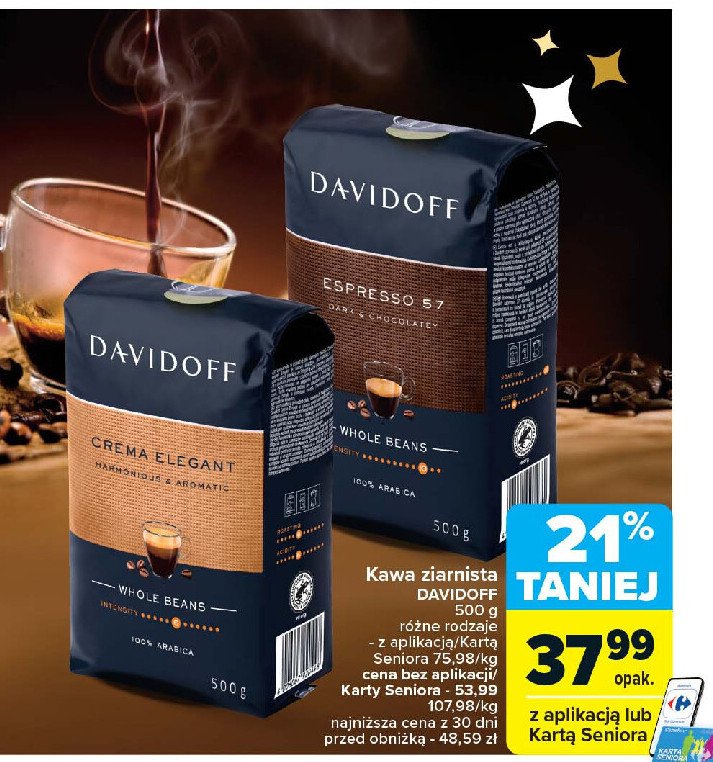 Kawa Davidoff cafe 57 espresso promocja w Carrefour