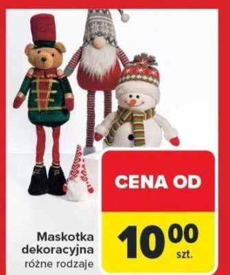 Maskotka dekoracyjna różne rodzaje Carrefour promocja w Carrefour