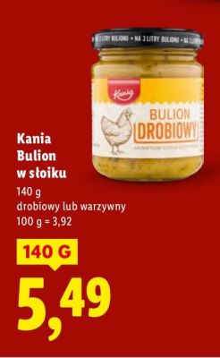 Bulion Kania w słoiku drobiowy lub warzywny promocja w Lidl
