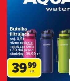 Butelka filtrująca city 500 ml limonkowa Aquaphor promocja w Carrefour