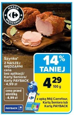 Szynka MORLINSKIE WĘDŹARNI promocja w Carrefour Market