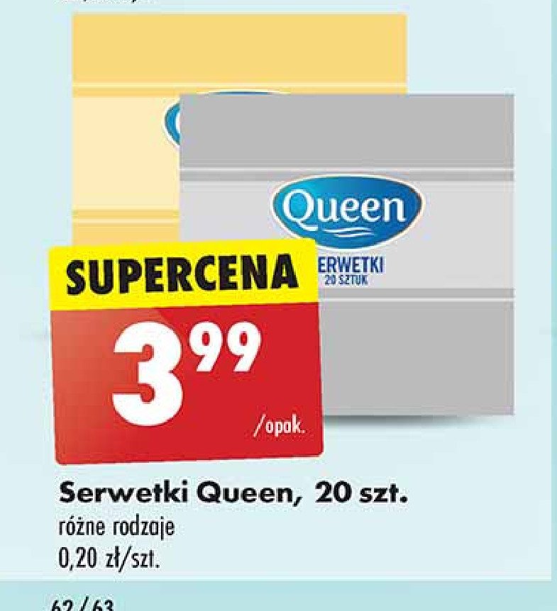 Serwetki Queen promocja w Biedronka