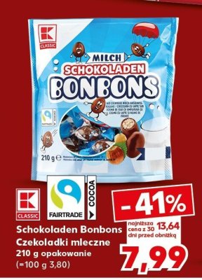 Czekoladki mleczne Schokoladen Bonbons promocja w Kaufland