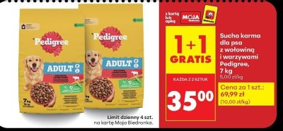 Sucha karma dla psa z wołowiną i warzywami Adult, 7 kg promocja w Biedronka