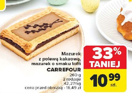 Mazurek z polew膮 kakaow膮 Carrefour promocja