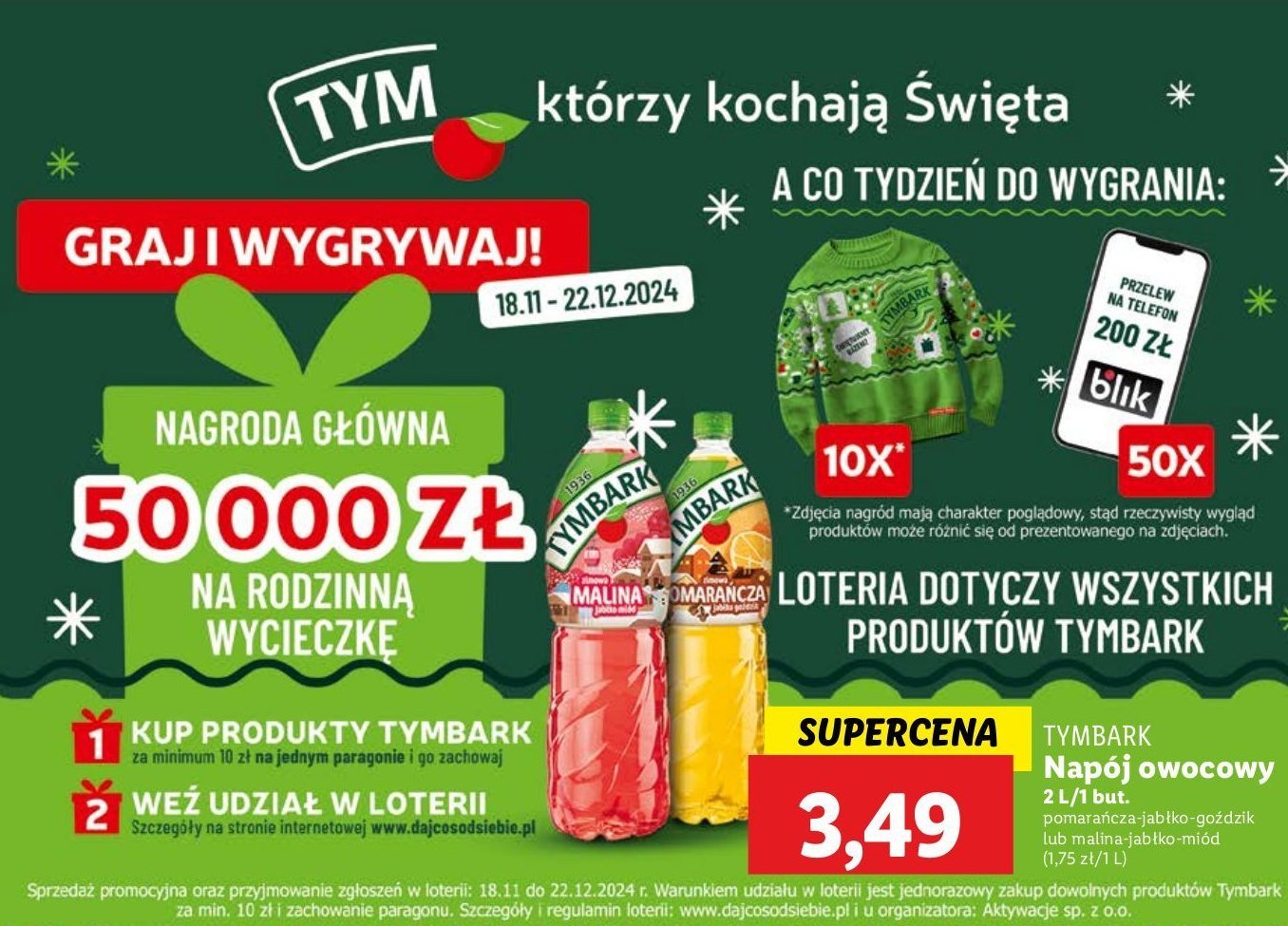 Napój pomarańcza z goździkami Tymbark 1936 promocja