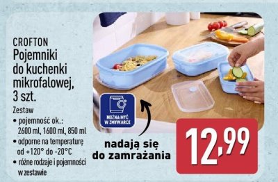 Pojemniki do kuchenki mikrofalowej 3 szt. CROFTON promocja w Aldi